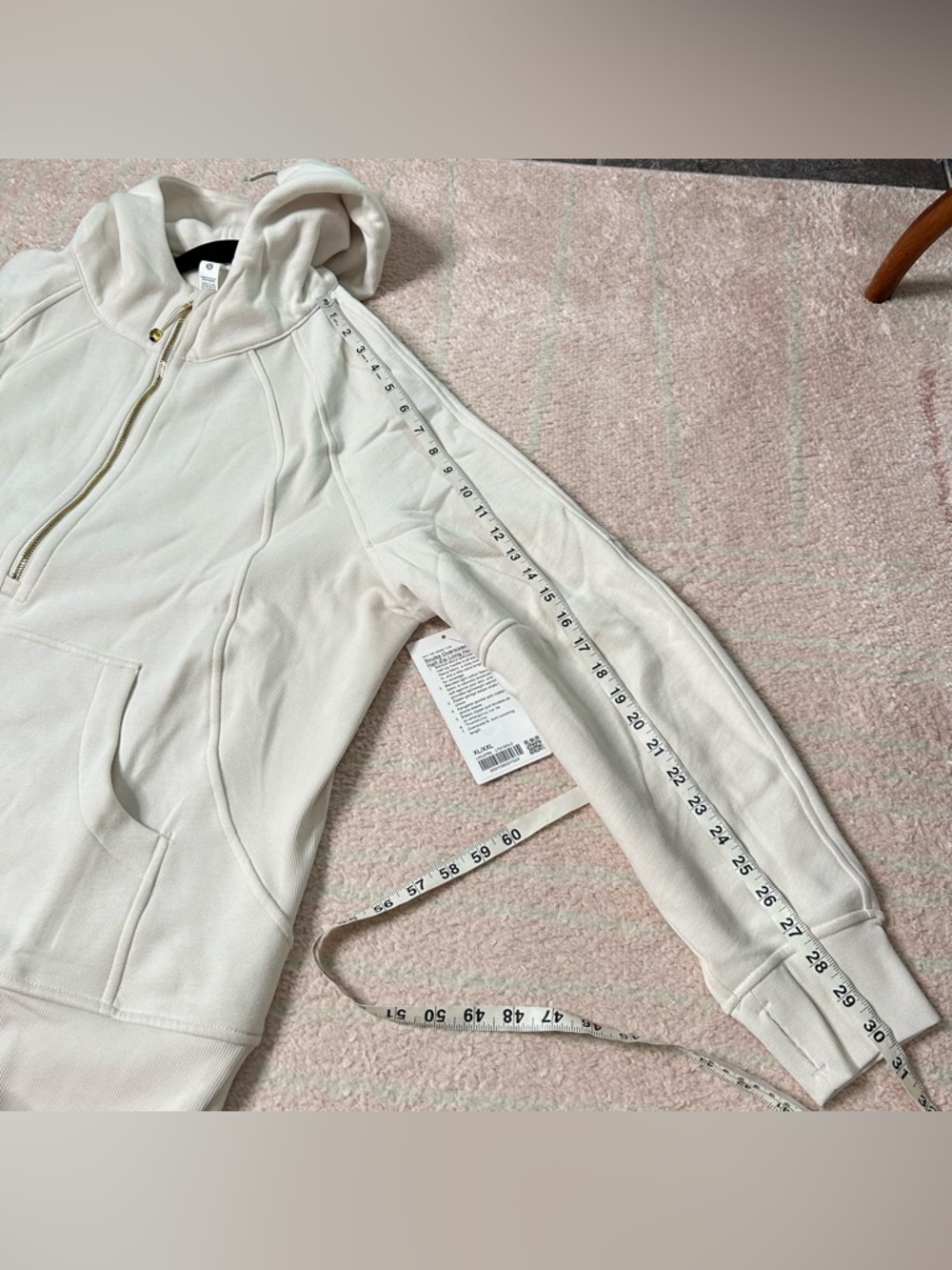 NWT Lululemon Scuba Oversized Half Zip Long Hoodie Size XL/XXL Ivory Gold - Picture 12 of 12